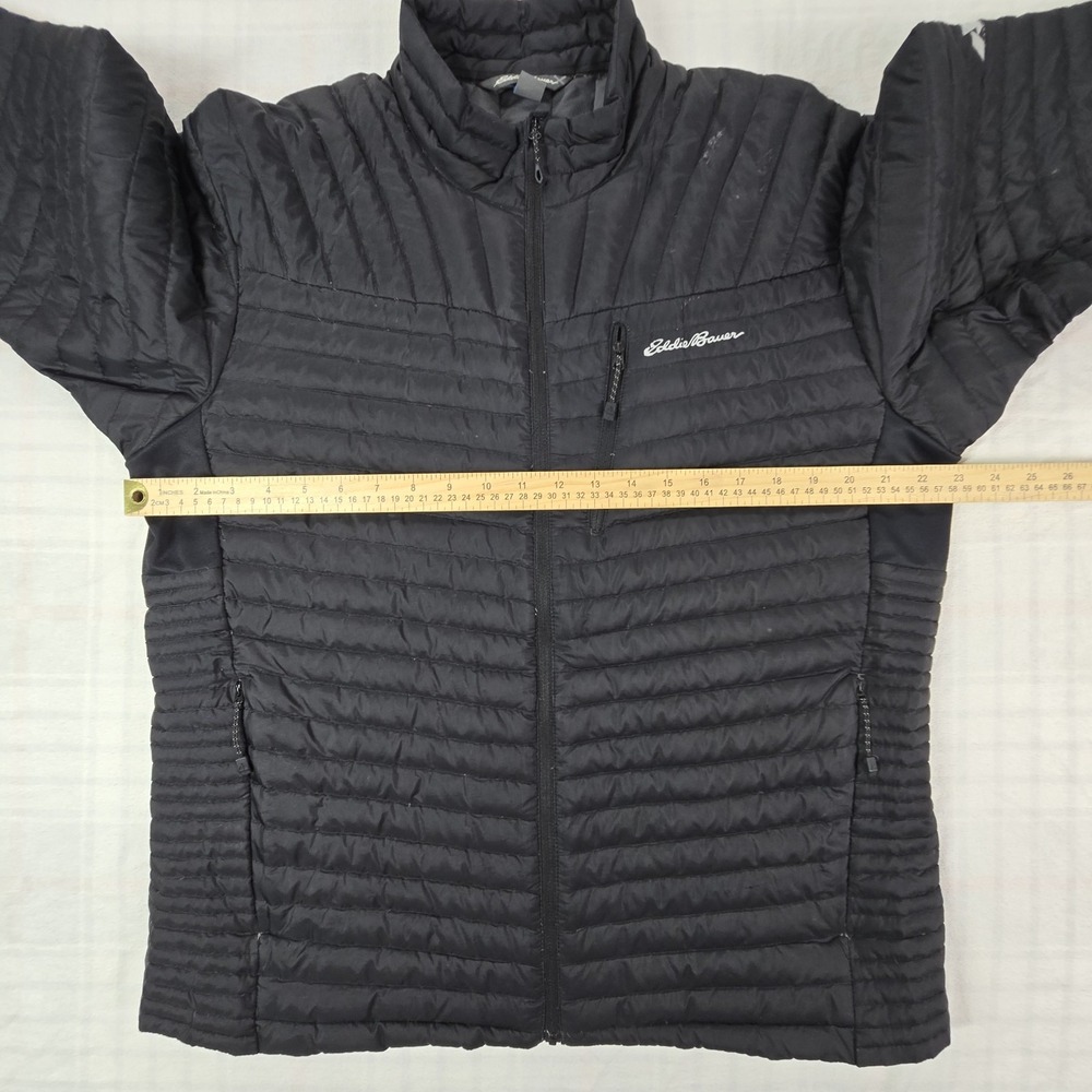 Eddie Bauer First Ascent Men Packable Puffer Jacket Stormdown 800 Black L - Picture 6 of 16